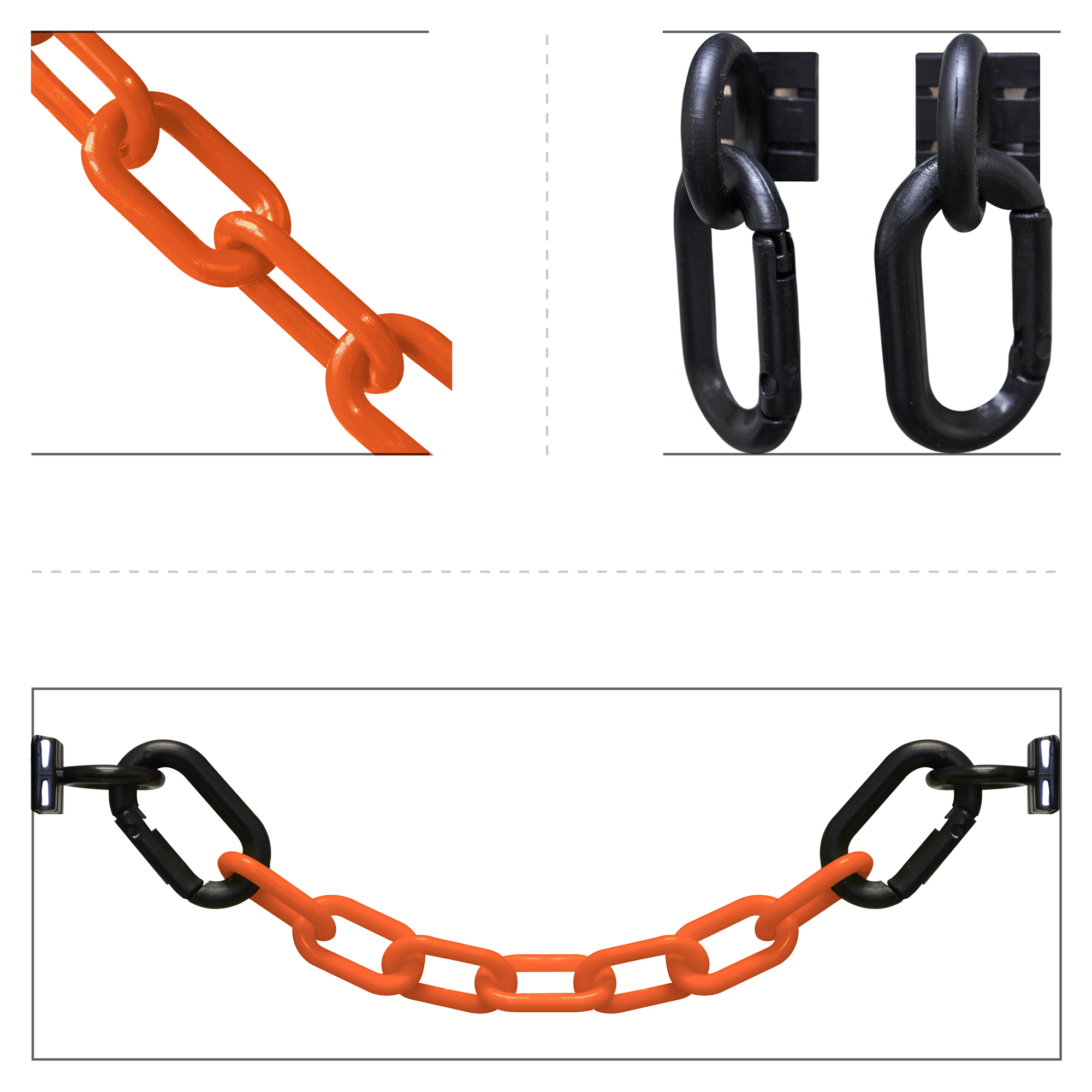 Mr. Chain Warehouse Kit — Safety Orange, Plastic Safety Chain, UV Resistant, Model# 77412